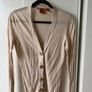 Women's Tory Burch Cream Cardigan Sweater